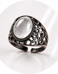 ANELLO CON CRISTALLO DI ROCCA IN OTTONE - Chiarezza ed armonia