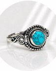 ANELLO VINTAGE CON TURCHESE RICOSTITUITO - Regolabile | Scopri su Clorophilla Shop