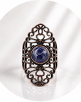 ANELLO RETRÒ IN SODALITE - Chiarezza mentale | Scopri su Clorophilla Shop