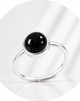 ANELLO CON TORMALINA NERA IN ARGENTO 925 - Protezione e schermatura