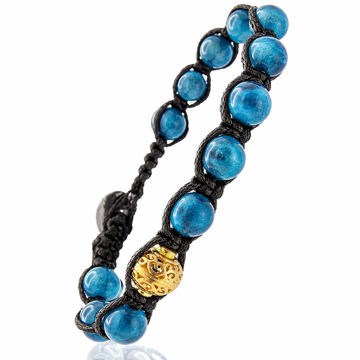 SAMSARA BRACCIALE TIBETANO IN APATITE - Motivazione, comunicazione e chiarezza mentale