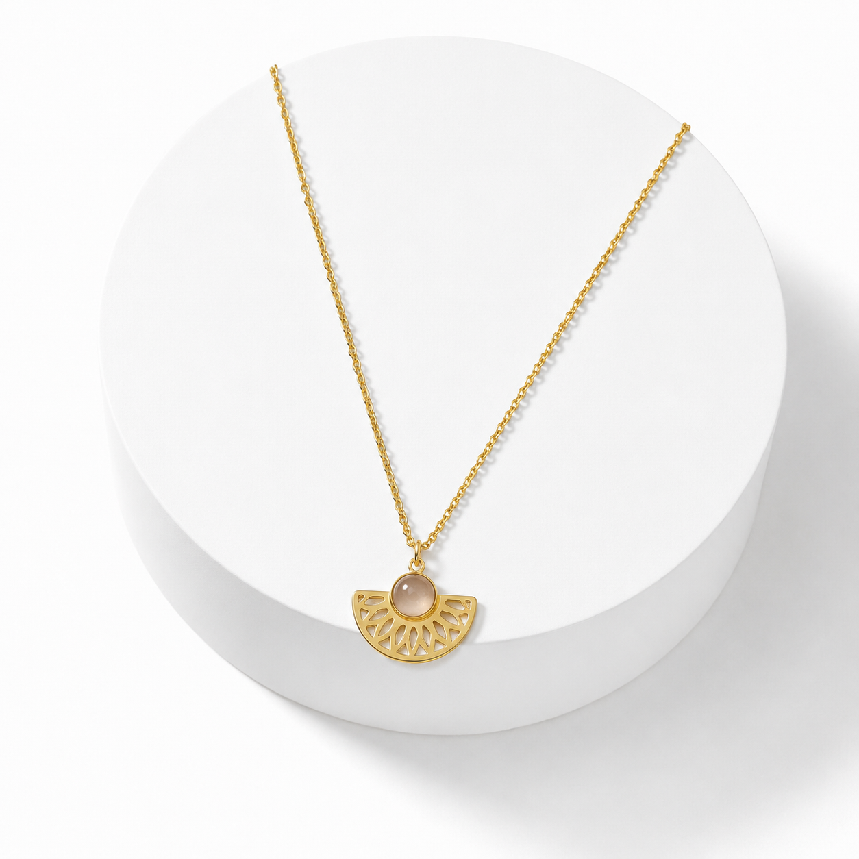 COLLANA IN QUARZO ROSA AZTECO - Amore e armonia