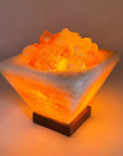 Lampada di Sale Dell'Himalaya Naturale piramide braciere - 3/5kg