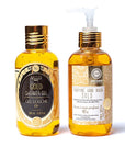 SAULES FABRIKA SET REGALO LUSSO GOLD - Gel doccia e detergente mani