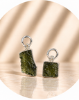 CIONDOLO MOLDAVITE NATURALE IN ARGENTO 925 -  Cambiamento e trasformazione