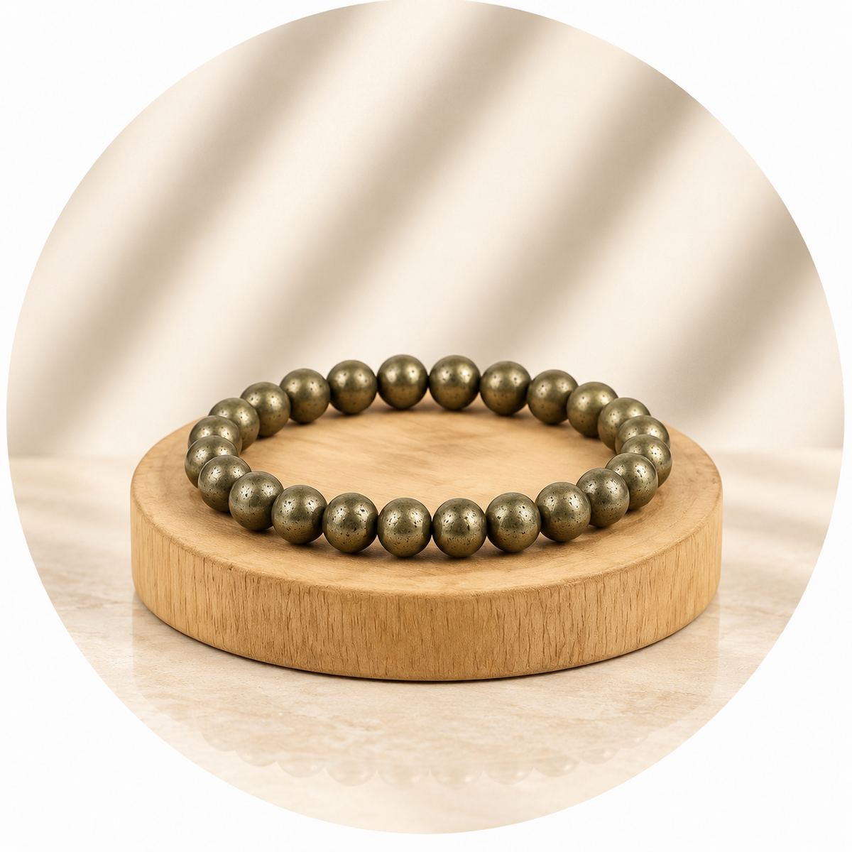 BRACCIALE ELASTICO IN PIRITE - Ricchezza e successo