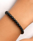 Elastic Black Trying Bracelet - Negative Energy Protection 6mm