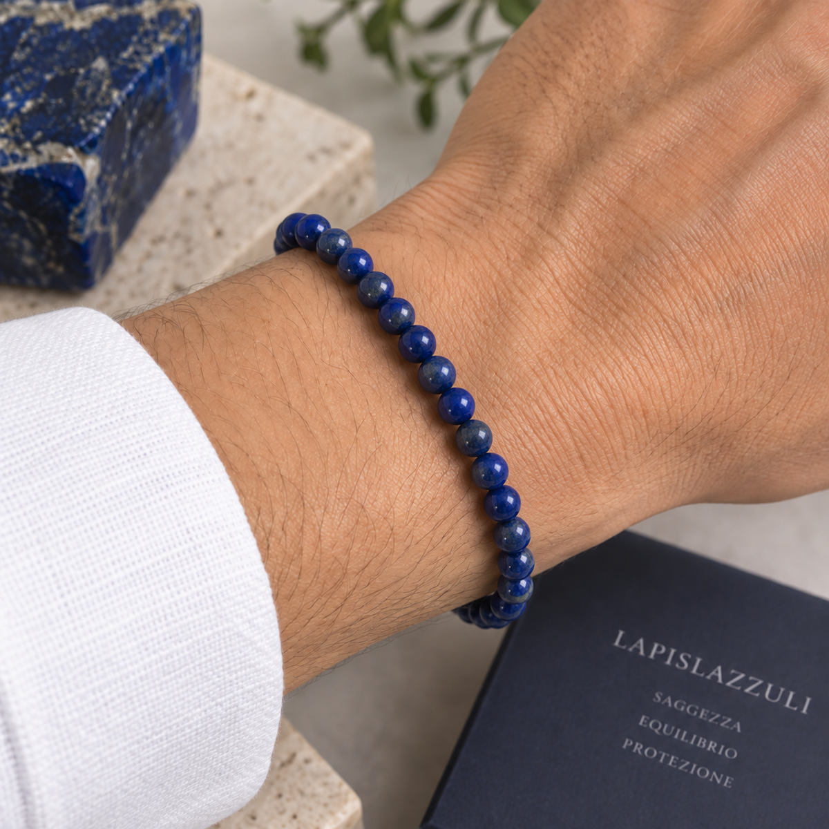 BRACCIALE IN LAPISLAZZULI - Saggezza, comunicazione e intuizione