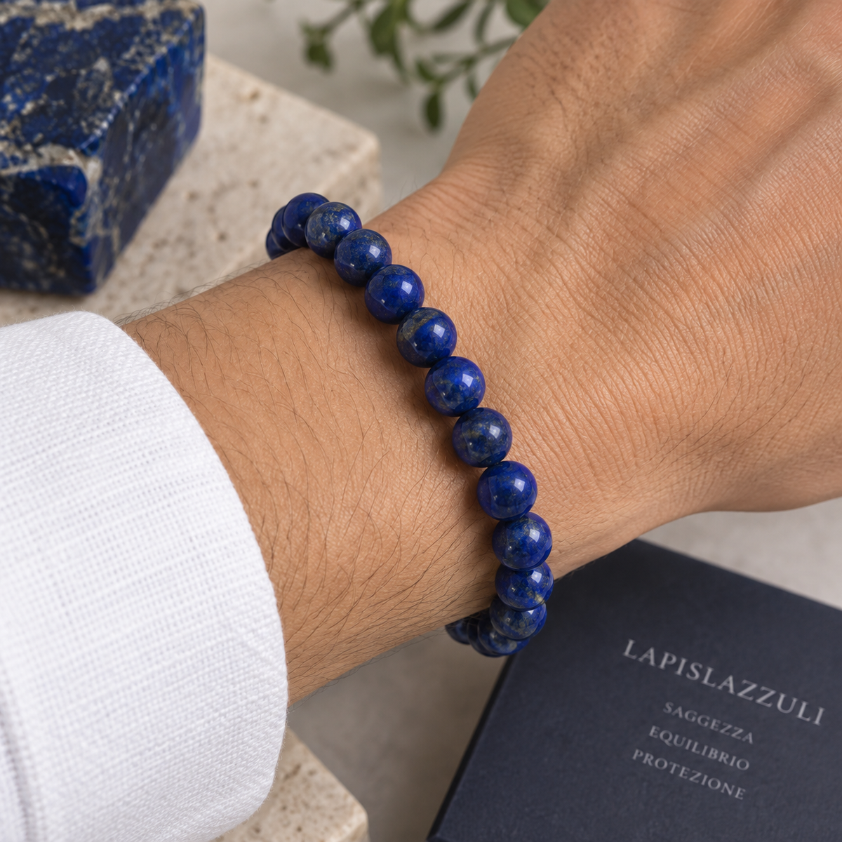 BRACCIALE IN LAPISLAZZULI - Saggezza, comunicazione e intuizione