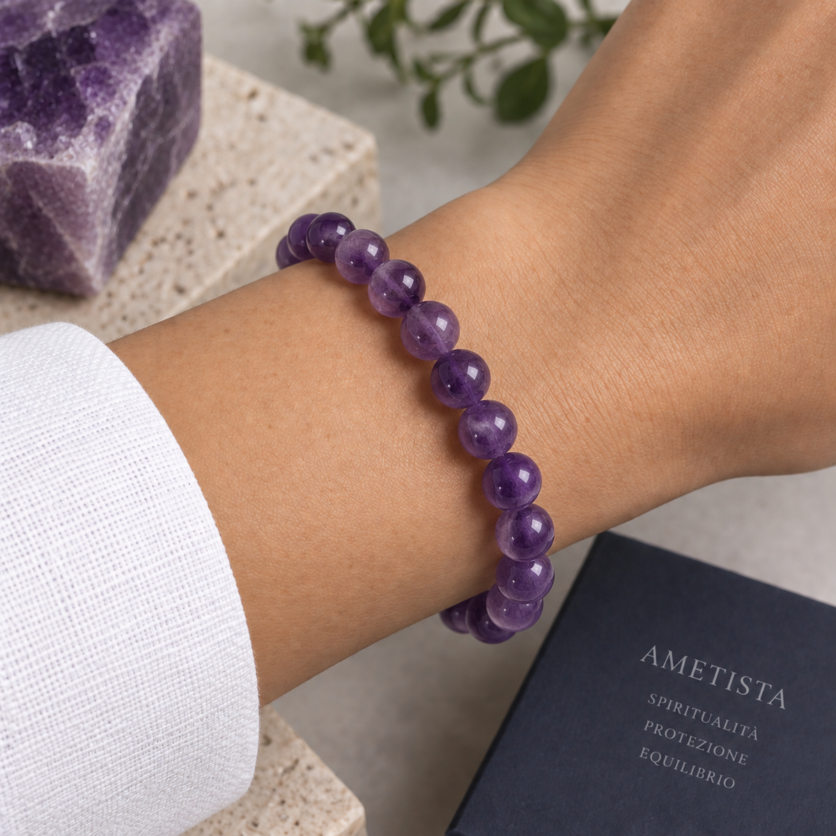 BRACCIALE IN AMETISTA - Calma e rilassamento