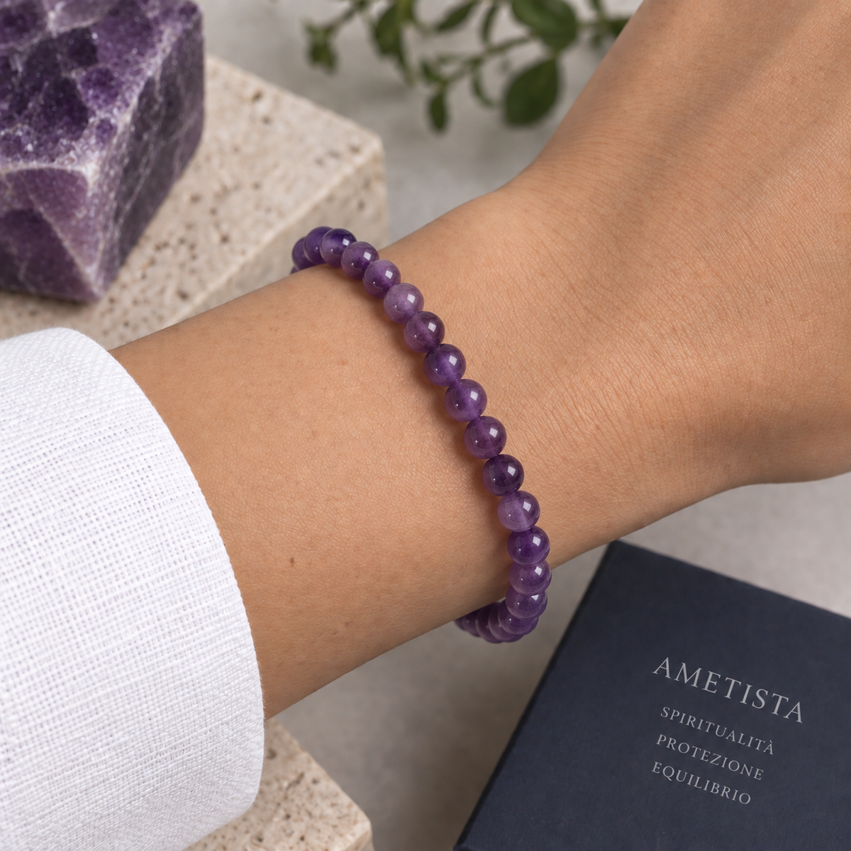 BRACCIALE IN AMETISTA - Calma e rilassamento