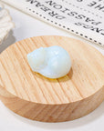 True stone cat sculpture in miniature - opalitis