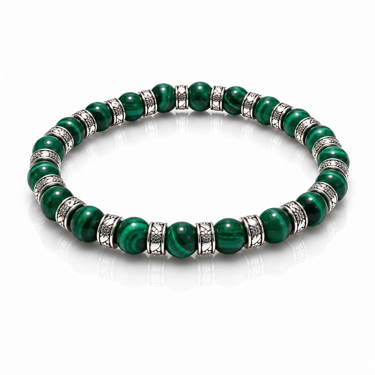 Bracciale in Malachite Elastico New Design – Trasformazione e cambiamento