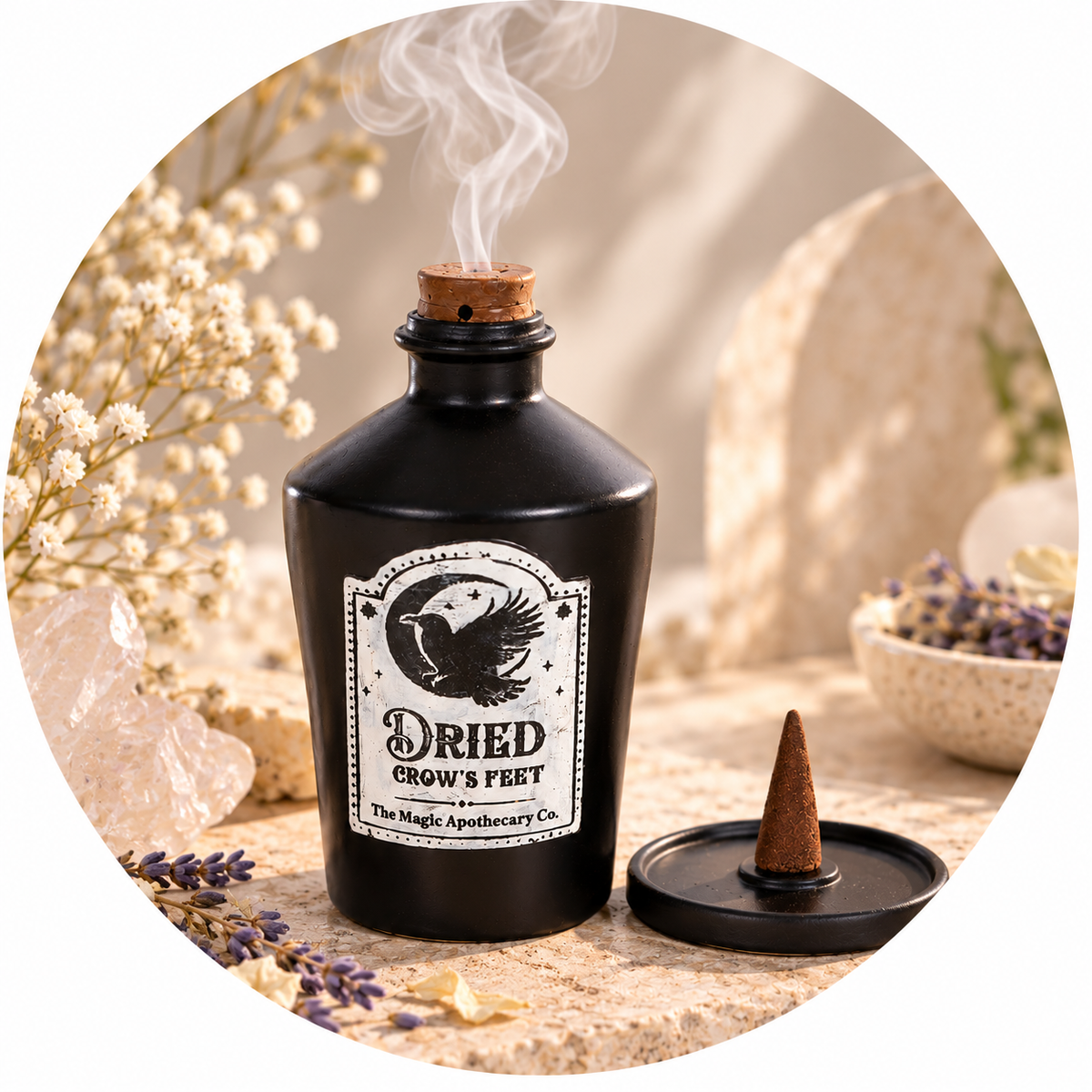 BRUCIAINCENSO DRIED CROW'S FEET - Bruciatore per incenso in coni