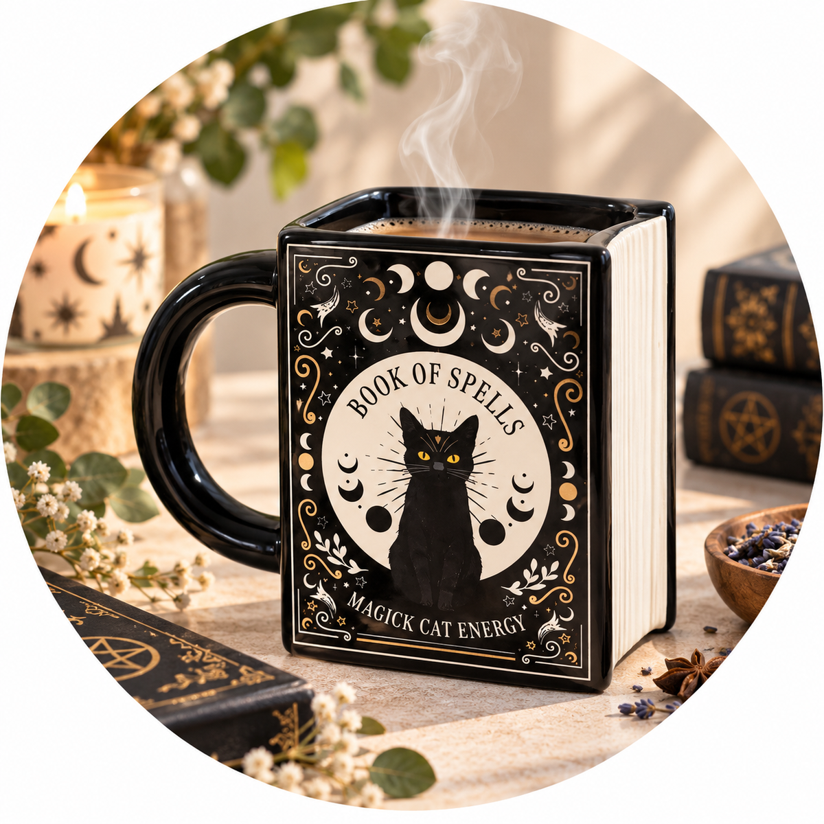 TAZZA BLACK CAT MAGIC - Magia del gatto nero