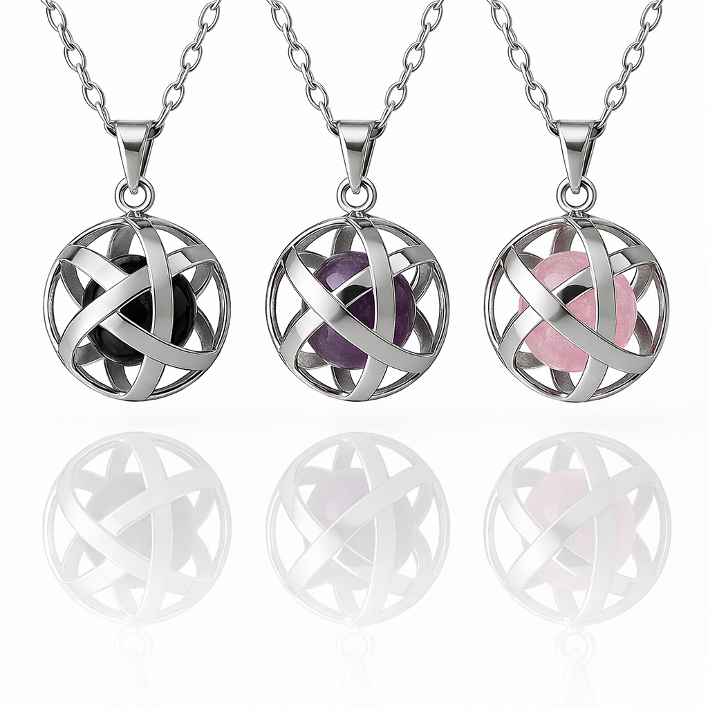 Only Faith Gotland – Collana Con Ciondolo Amuleto In Argento 925 E Pietra Naturale – Catena Italiana 45 Cm – Idea Regalo