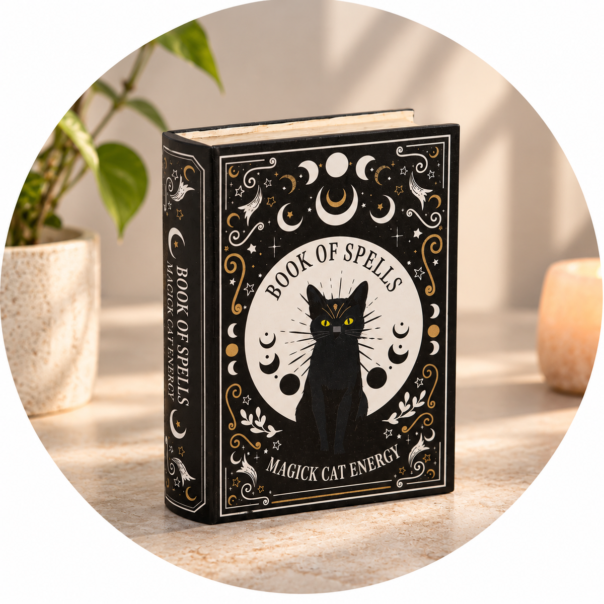 SCATOLA PORTAOGGETTI BLACK CAT MAGIC