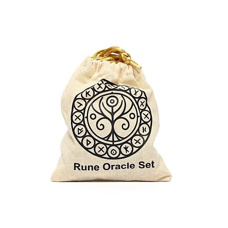 RUNE IN AMETISTA - Sacchetto di cotone
