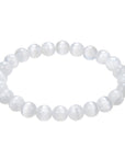 Chlorophilla elastic bracelet in selenite - purity and inner calm