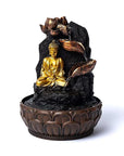 Fontana d'acqua Buddha in meditazione Zen - Luce LED integrata - clorophilla-shop