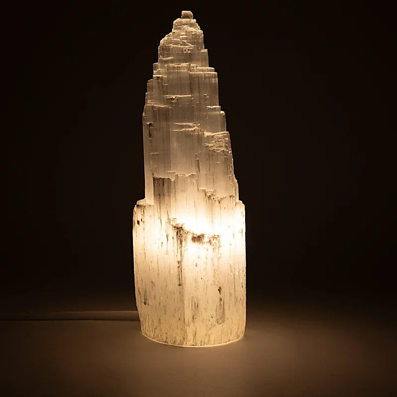 Lampada Iceberg in Selenite - Pietra protettiva Armonia Feng shui