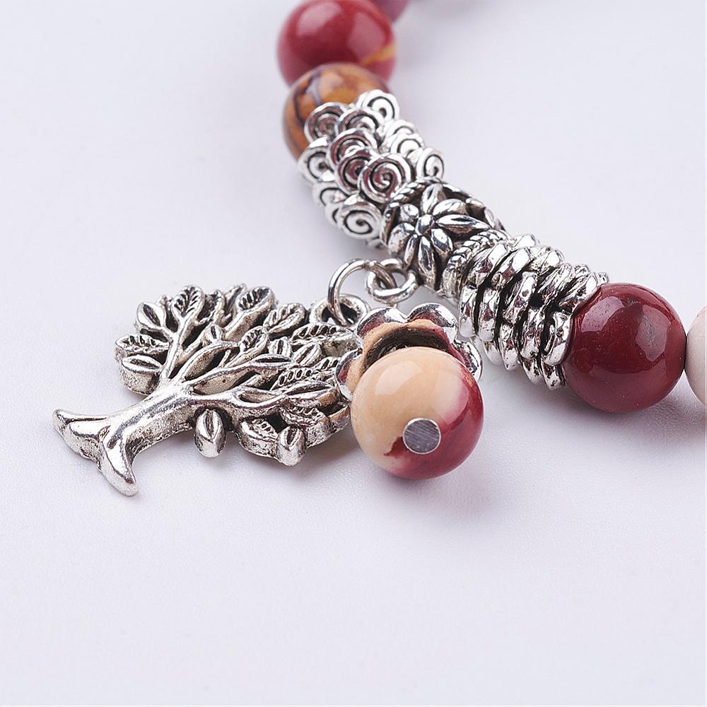 BRACCIALE IN MOKAITE con Ciondolo Albero della Vita