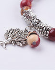 BRACCIALE IN MOKAITE con Ciondolo Albero della Vita