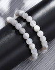 Bracciale Elastico in Pietra di Luna - intuizione e sensibilità