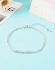 Bracciale in Labradorite Naturale Sfaccettata con Catena in Acciaio Inossidabile
