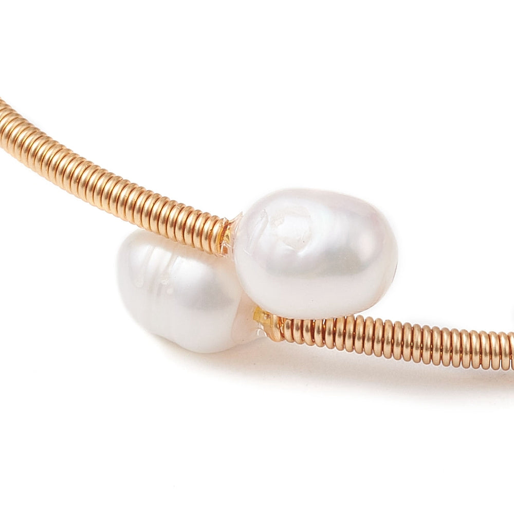 Bracciale in Acquamarina Naturale in rame dorato - serenità e comunicazione