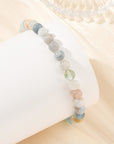Bracciale Elastico in Acquamarina Naturale - serenità e comunicazione