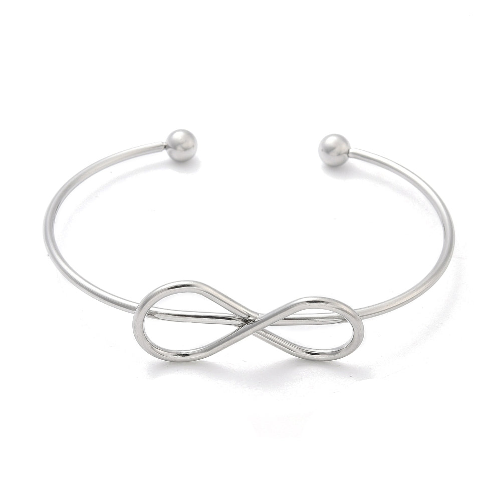 Bracciale rigido dell’Amicizia Infinito in Acciaio Inossidabile - regolabile
