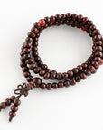Mala Tibetana In Legno tinto - Rosario CONTA MANTRA 108 grani