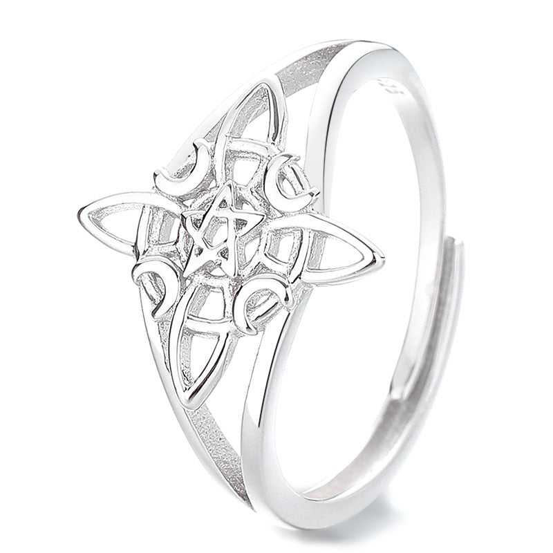 Anello Nodo della Strega in Argento 925 regolabile – Protezione e Forza Interiore