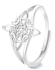 Anello Nodo della Strega in Argento 925 regolabile – Protezione e Forza Interiore