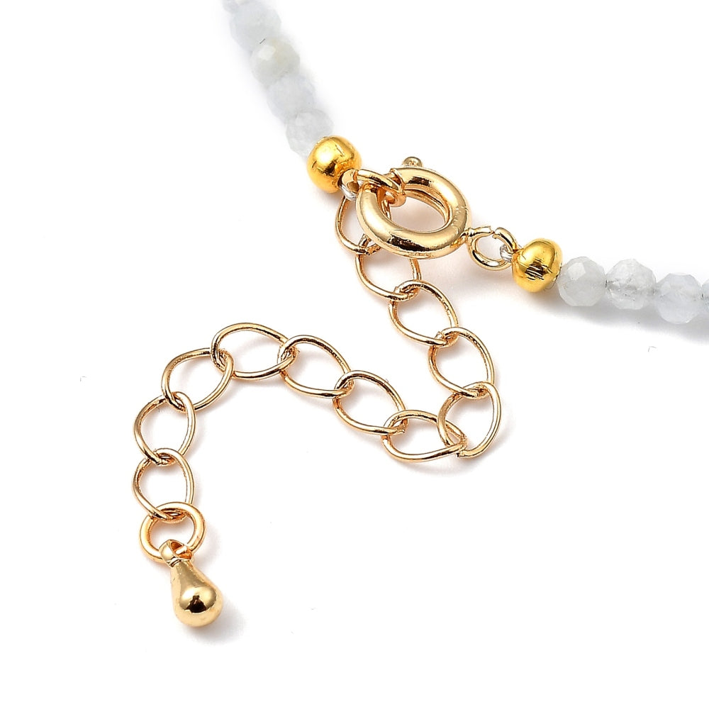 Collana in Acquamarina Naturale in ottone - calma e serenità
