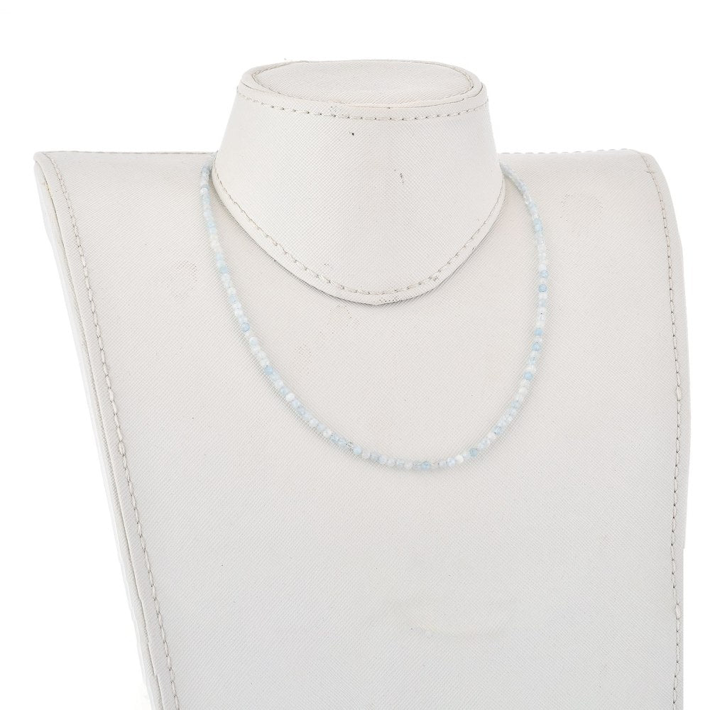 Collana in Acquamarina Naturale in ottone - calma e serenità