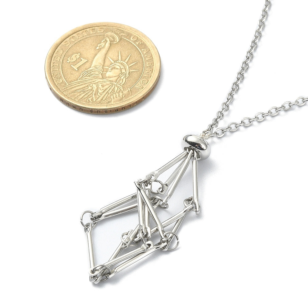 CORDINO COLLANA CON SPAZIO PER PIETRE in acciaio 304