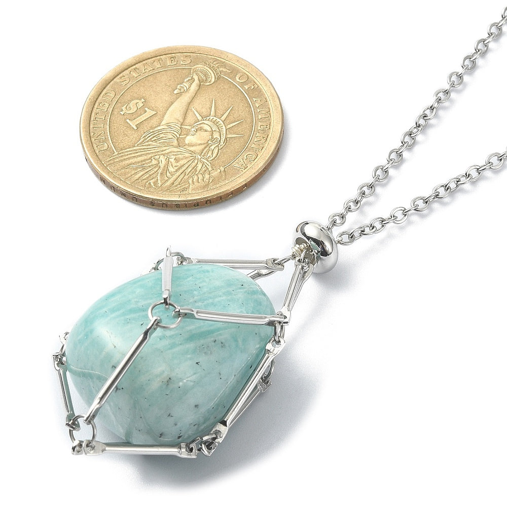 CORDINO COLLANA CON SPAZIO PER PIETRE in acciaio 304