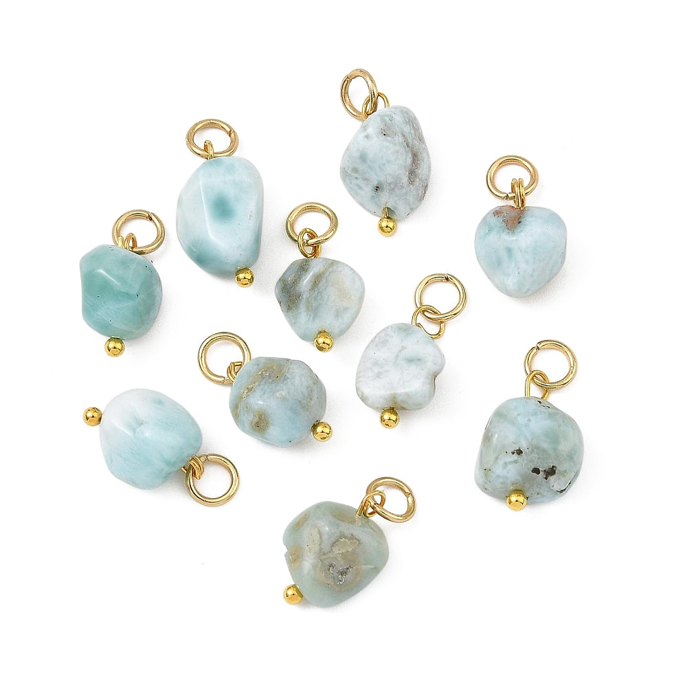 Ciondolo Mini in Pepita di Larimar Naturale - Serenità ed equilibrio