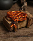 Mala Tibetana In Legno tinto - Rosario CONTA MANTRA 108 grani