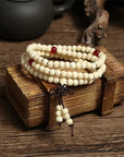 Mala Tibetana In Legno tinto - Rosario CONTA MANTRA 108 grani
