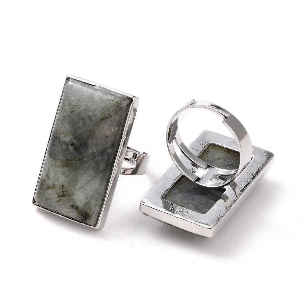 ANELLO LABRADORITE regolabile - forza interiore e protezione