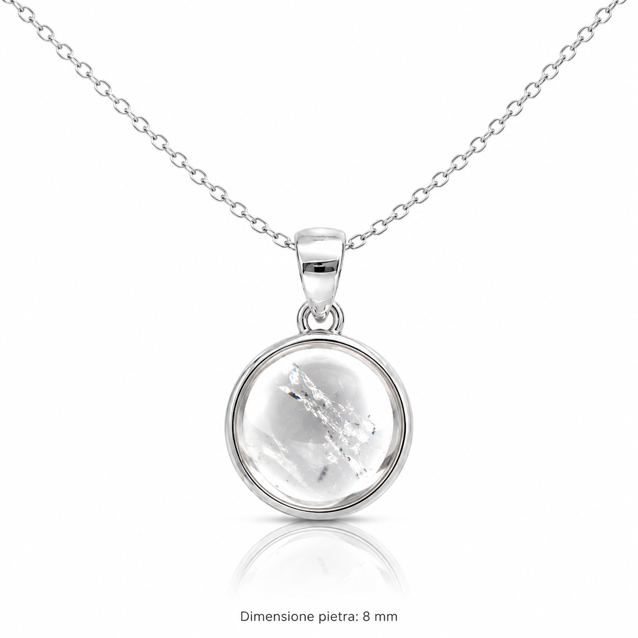 Collana con pendente in Cristallo di Rocca - Argento 925