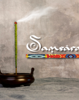 SAMSARA - Incenso a Base di Tè Artigianale in foglie 100% Bio, Cerimonia del Tè - 5 stick XL 60 min ciascuno - Profumo Delicato e Persistente (INGCHA)