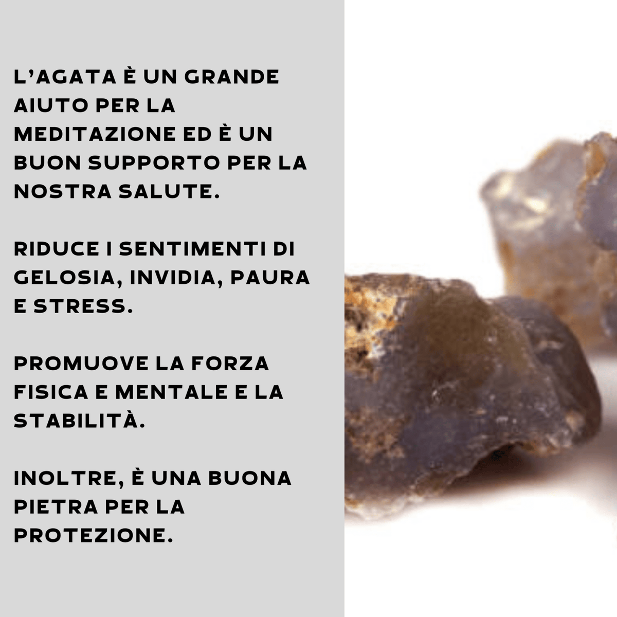 AGATA GREZZA - Equilibrio, protezione e stabilità interiore - Clorophilla Shop
