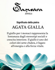 Samsara Bracciale tibetano Agata Gialla - Shamballa Unisex
