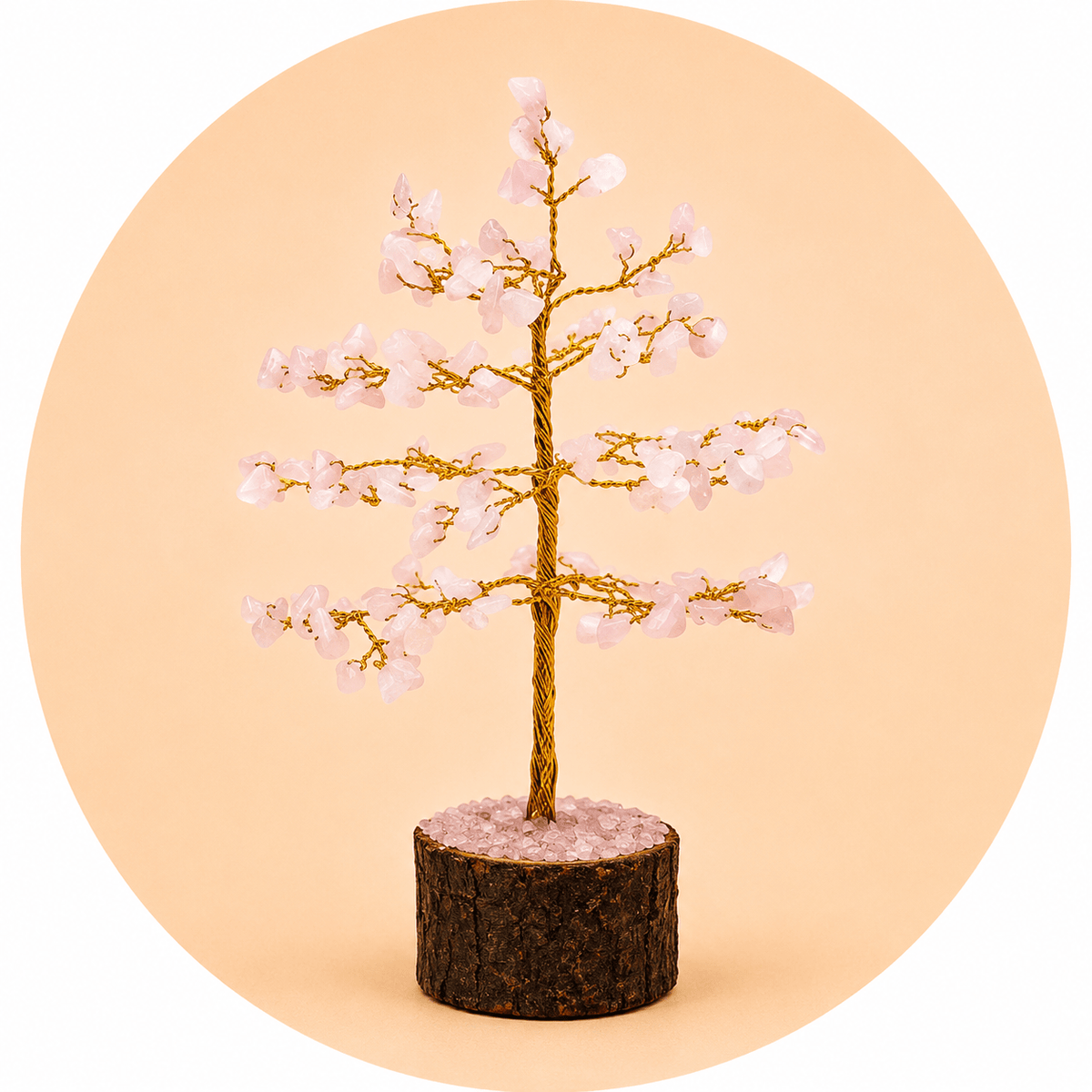 ALBERO IN QUARZO ROSA - Amore e armonia - Clorophilla Shop