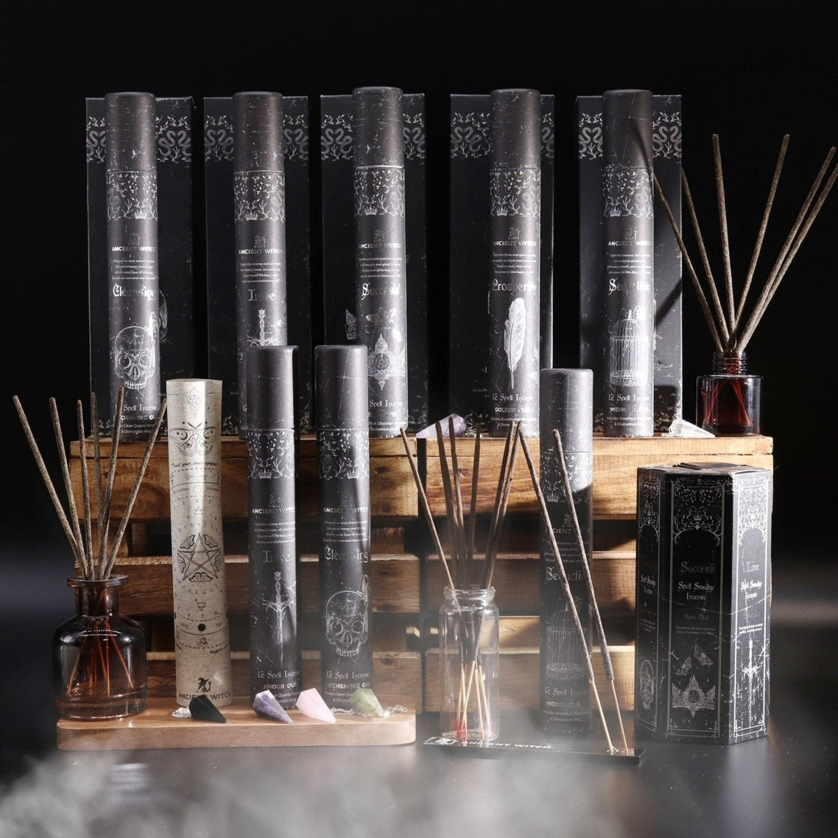 ANCIENT WITCH SPELL – Incenso Rituale per il Successo con Pendolo in Ossidiana nera - Clorophilla Shop