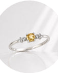 ANELLO CON CITRINO IN ARGENTO 925 - Energia positiva, abbondanza e successo - Clorophilla Shop